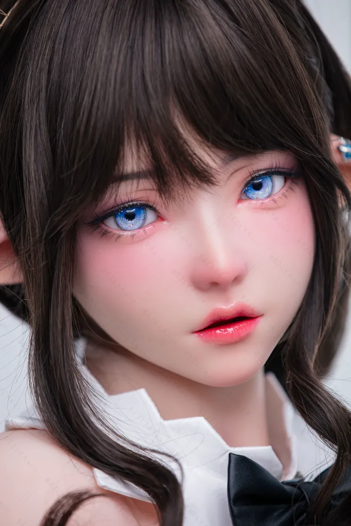155cm (5ft1) G-Cup Fantasy Elf Succubus Silicone Head + TPE Body Hybrid Sex Doll xiaocanglan, ROS Head